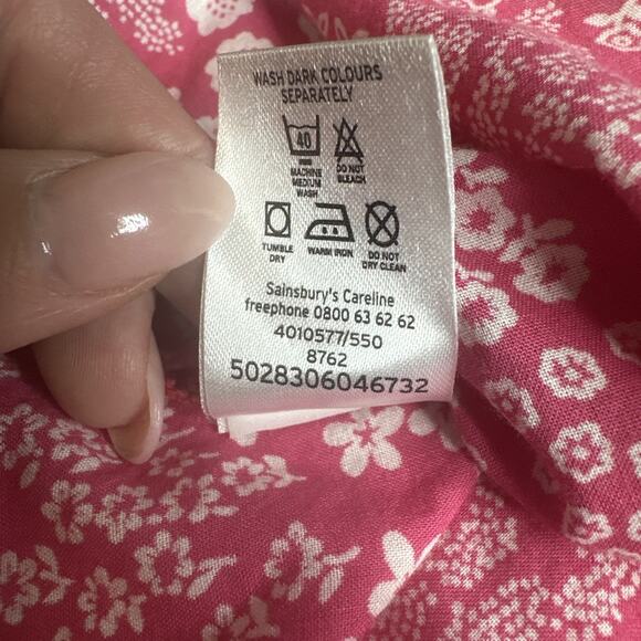 Distsy Floral Halter Crop Top M Pink White Boho Y2K Grunge Hippie Festival - Picture 7 of 7